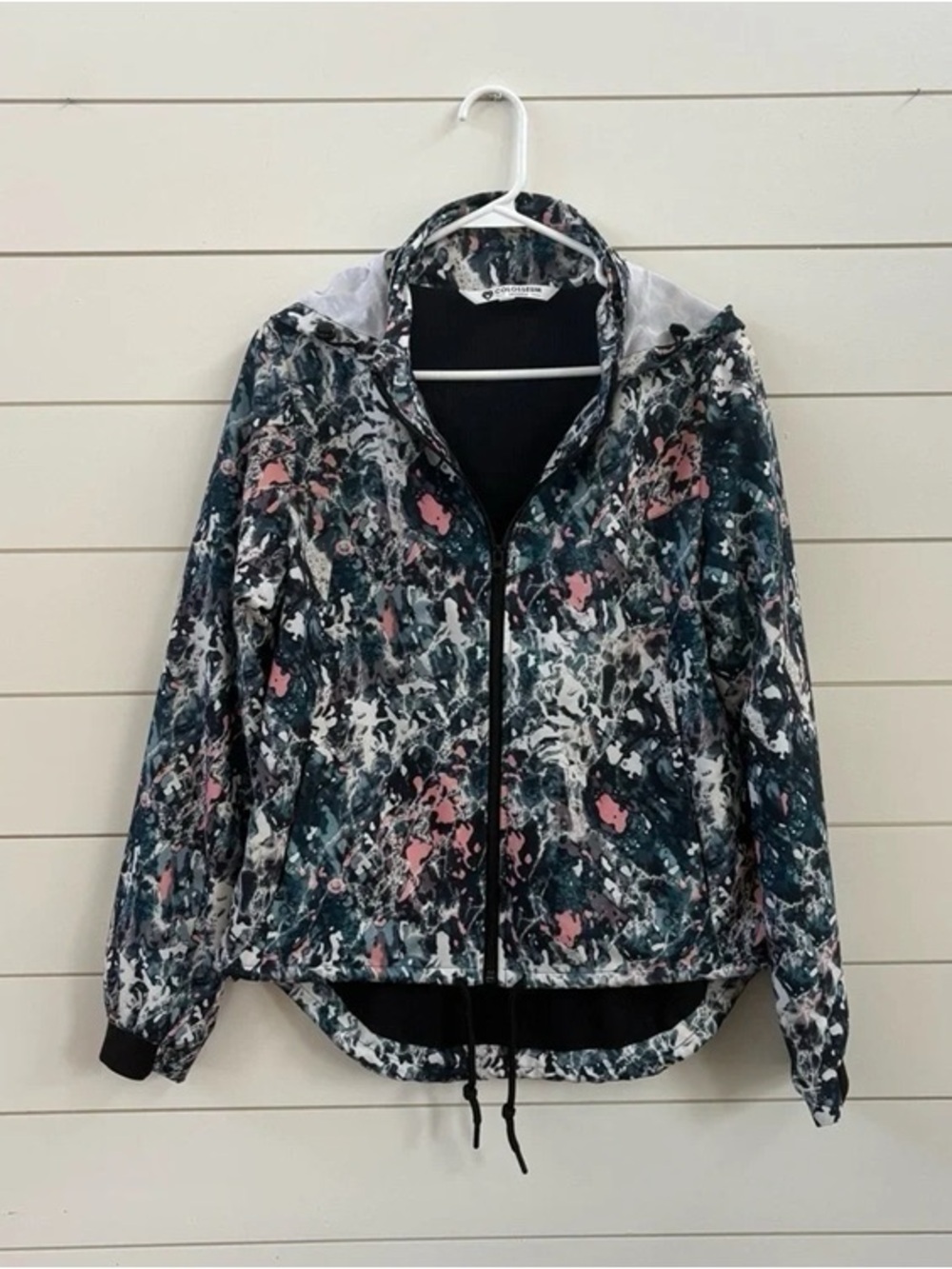 Women's Printed Hooded Jacket - Multicolor